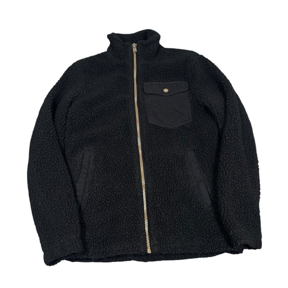 Pendleton Men's Small Rock River Sherpa Fleece Jacket Black Full Zip